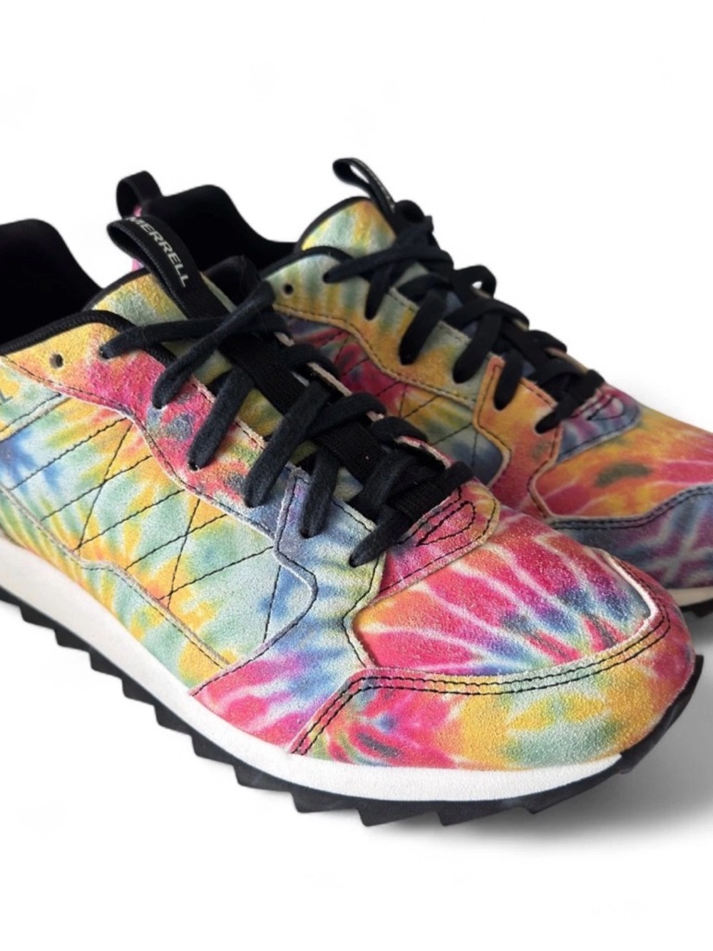 Merrell Tie-Dye Lace-Up Sneakers in Black and Multicolor